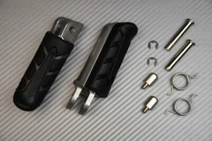 Pair of Front Foot Rests & Pegs HONDA DEAUVILLE 700 2006-2013 Design 1 - Picture 1 of 3