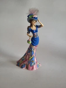 Hermosa Estatuilla Retratos Florales de Esperanza "Iris Encantador" 7 Pulgadas - Imagen 1 de 5