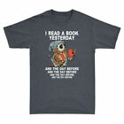 Yesterday I Read Owl Day Gift Before And The Cotton Men's Book A T-Shirt Funny