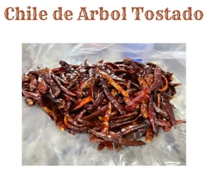 Chile de Arbol Tostado - Toasted Dried Chile De Arbol/Various Sizes .2 oz-.16oz - Picture 1 of 3