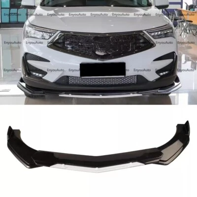 For Acura Tlx ILX Universal Front Bumper Lip Spoiler Splitter Gloss Black White Foto 1 de 4