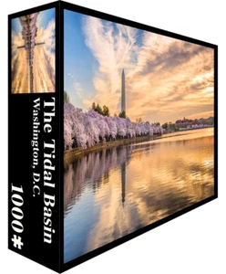 Das Gezeitenbecken mit Kirschblüten in Blüte Pigment & Farbton Puzzle 1000 Teile - Bild 1 von 3