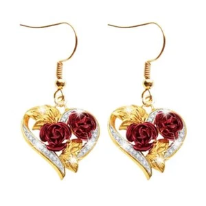 Fashion Earrings Women Christmas Red Series Elegant Boho Jewelry Colorful Gift - Picture 1 of 122