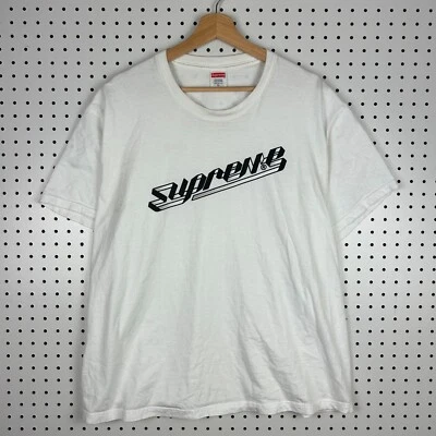 Supreme Banner Streetwear T Shirt Size XL White Black Logo READ FW23 Tee - Image 1 of 4