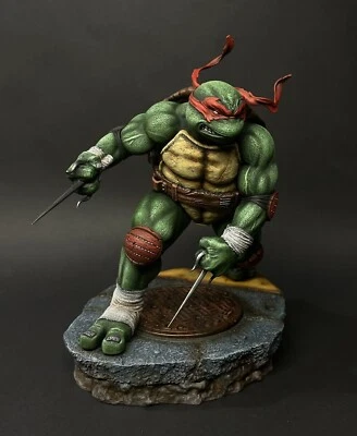TMNT TEENAGE MUTANT NINJA TURTLES statue figure 1/10  RAPHAEL  PRO PAINTED - Immagine 1 di 4