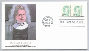 First Day Cover Scott's #2178 Belva Ann Lockwood Middleport NY 1986 - Picture 1 of 2