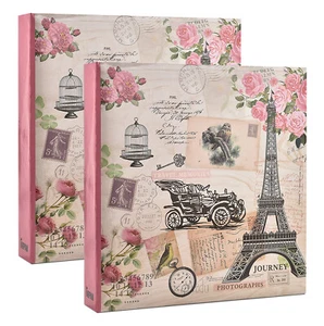Arpan Photo Album 500 Photos Slip in Case 3-Ring Binder Vintage slogan Pack of 2 - Picture 1 of 9
