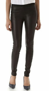 Theory Black Leather Ima Maximus Leggings Pants Womens Size 6 Retail $995 NWOT