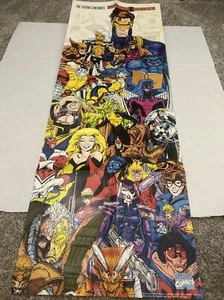 Mutant Genesis X Men Folded Promo Poster APPROX 13x37 Marvel Comics 1991 Stroman - Picture 1 of 4