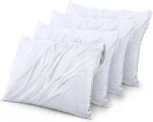 Waterproof Pillow Protector Zippered (4 Pack) Queen – Bed Bug Proof Pillow En... - Picture 1 of 3
