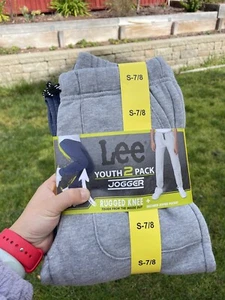 LEE Boy's 2-PAck Rugged Knee Joggers S 7/8 - Picture 1 of 6
