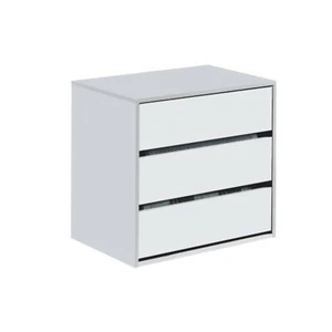 Cajonera interior de armario con 3 cajones, mueble auxiliar, Blanco, Arc - Imagen 1 de 3