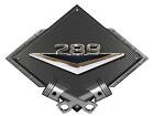 Ford 289 Fender Emblem Badge Black Carbon Diamond - 25" X 19"