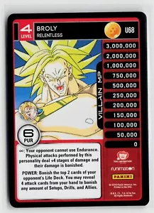 DBZ TCG Dragon Ball Z Panini Vengeance Broly Relentless x1 U68 - Imagen 1 de 2