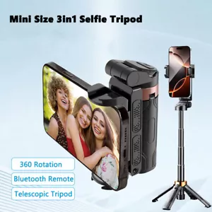 360° Telescopic Selfie Stick Bluetooth Monopod Phone Holder For Android iPhone - Picture 1 of 17