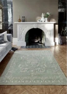 BNWT Laura Ashley Timeless Elegance Josette Duck Egg Rug, Large 120 x 180cm TA - Picture 1 of 9