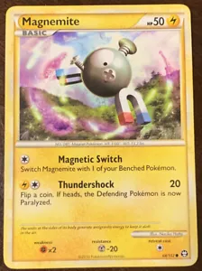 Magnemite 68/102 Pokemon HGSS Triumphant Common LIGHTNING Type Near Mint HP50 x1 - Picture 1 of 2