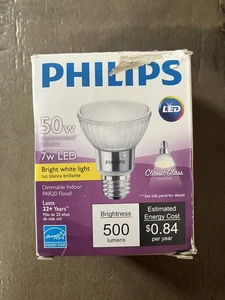 Philips 7PAR20 LED F40 830 E26 GL DIM NIB 7W LED Par 20 Light Bulb Dimmable - Picture 1 of 5