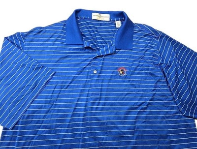 Fairway & Greene Seminole Golf Club Polo Shirt Mens XXL Blue White Stripe Cotton - Image 1 of 4