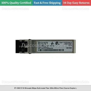 57-1000117-01 Brocade 8Gbps Multimode Glasfaser 300m 850nm Fibre Channel Duplex L - Bild 1 von 1