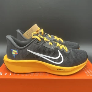 Nike Quest 6 ES Trainers Uk7.5 EU42 Black University Gold Running Shoes Sports - Picture 1 of 11