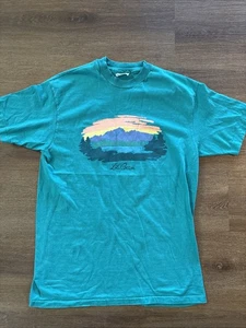 Vintage L.L. Bean Free Port, Maine Art T-Shirt Single Stitch Size L USA Made - Bild 1 von 8