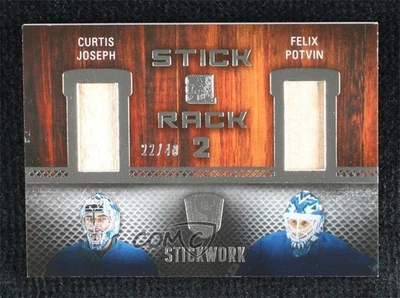 2015 Leaf ITG Stickwork Stick Rack 2 Silver /40 Curtis Joseph Felix Potvin - Image 1 of 2