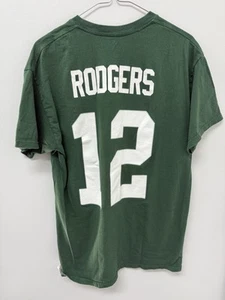 Majestic Green Bay Packers Aaron Rodgers #12 M T-Shirt Cotton - Picture 1 of 6