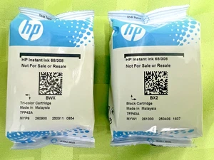 HP Instant Ink 68/308 Tri Color & SCHWARZ Patronen Neu Versiegelt Original OEM - Bild 1 von 4