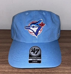 Toronto Blue Jays '47 Franquicia Azul Sombrero Ajustado Colección Cooperstown Gorra Hombres L - Imagen 1 de 5