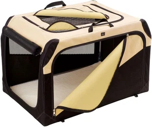 HUNTER faltbare Hundebox, Farbe: beige, faltbar & leicht transportierbar Größe M - Bild 1 von 6