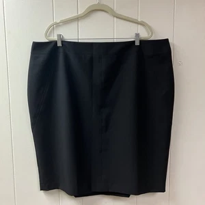 NWT WORTHINGTON Womans Knee Length Curvy Skirt Plus SIZE 22W Black Lined Zipper - Picture 1 of 13