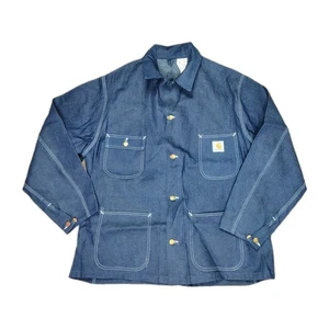 Carhartt Denim Chore Jacke Mantel Herren XL 48 Blau Vintage Union Made In USA - Bild 1 von 5
