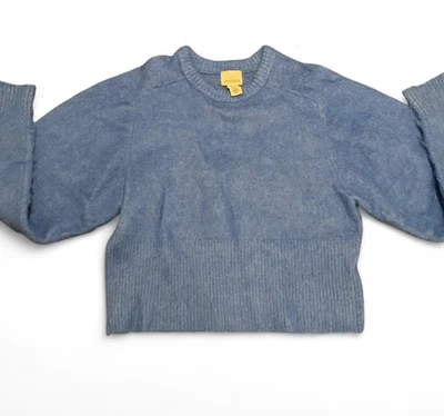 H&M Mohair шерсти смесь пушистый свитер синий мягкий вязаный пуловер маленький S уютный мех - Изображение 1 из 4