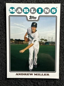 Andrew Miller #414 2008 Topps cantidad de béisbol Florida Marlins - Imagen 1 de 2