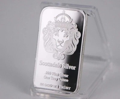 APMEX Scottsdale Mint One Troy Ounce Bar In Plastic Case