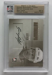 2006-07 ITG Ultimate Memorabilia Ultimate Autograph Gold Brian Leetch /10 NYR - Picture 1 of 2