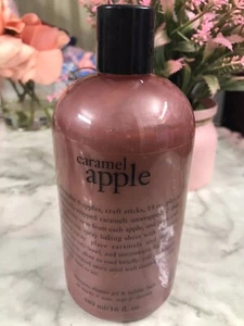 RARE Philosophy Caramel Apple Shower 3-1 SHAMPOO, SHOWE GEL, & BUBBLE BATH NEU - Bild 1 von 6