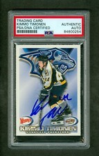 Kimmo Timonen 1998-99 Pacific Wendy's #20 Predators PSA/DNA Encased Autograph