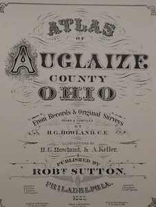 AUGLAIZE COUNTY OHIO HISTORY 1880 1917 ATLAS GENEALOGY VERY SCARCE - Bild 1 von 9