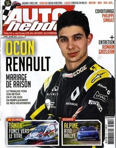 AUTO HEBDO n°2231 26/08/2019 WRC ALLEMAGNE OCON PHILIPPE SINAULT ROMAIN GROSJEAN - Foto 1 di 1