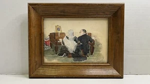 Acuarela Vintage 5” X 6.5” ‘Una noche tranquila en Balmoral’ Reina Victoria - Imagen 1 de 20