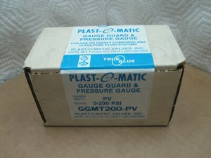Plast-O-Matic GGMT200-PV Messgerät Schutz & Druckmesser 0-200 PSI, KOSTENLOSER VERSAND - Bild 1 von 4