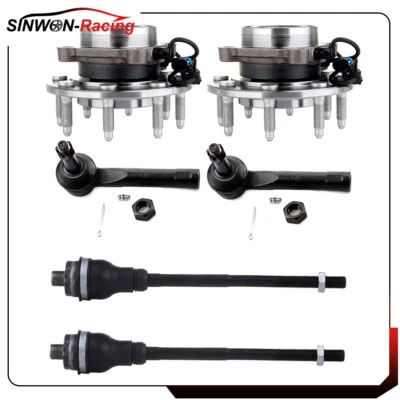 6x For 1999-2000 GMC Sierra 2500 Front Inner Outer Steering Kit Tie Rod End Link - Изображение 1 из 4