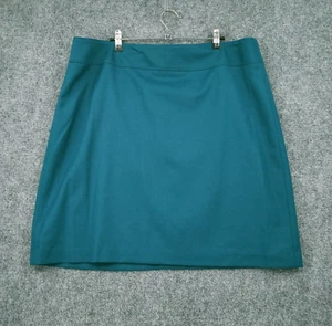 NEW Talbots Skirt Womens 18 Plus Blue Wool Stretch Pencil Straight Mini Lined - Picture 1 of 11