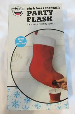 BIG Mouth Christmas Cocktails STOCKING PARTY FLASK Last One! - Image 1 of 3