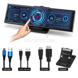 8.8"Long Strip LCD Screen 1920*480 USB-HDMI Sub-Display Monitor for Computer Car - Picture 1 of 27