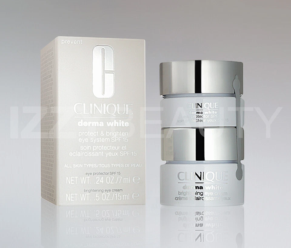 CLINIQUE Derma White Protect & Brighten Eye System SPF 15 Set NIB - Image 1 of 1