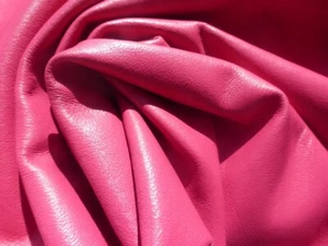 Lambskin leather hide Extra Large Fuschia Pink silky soft smooth finish - Picture 1 of 5