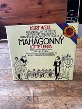 Opera CD Mahagonny Kurt Weill Lotte Lenya Rise & Fall of The City of Aufstieg